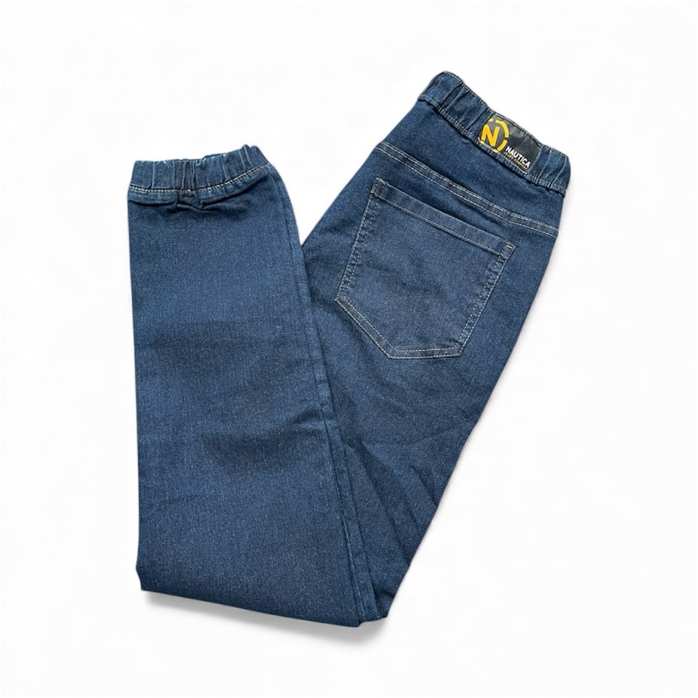 Nautica Boys Pull-on Stretch Denim Jeans,5-Pockets & Drawstring Closure Sz 14/16